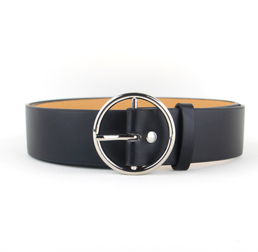 Faux-Leather Pin Buckle Vegan Womens Belt