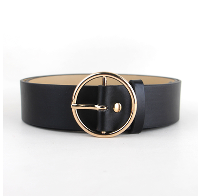 Faux-Leather Pin Buckle Vegan Womens Belt