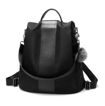 VEGAN WOMENS FAUX LEATHER MULTIFUNCTION ANTI-THEFT BACKPACK