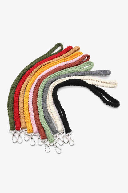 Assorted 2-Pack Hand-Woven Lanyard Keychain