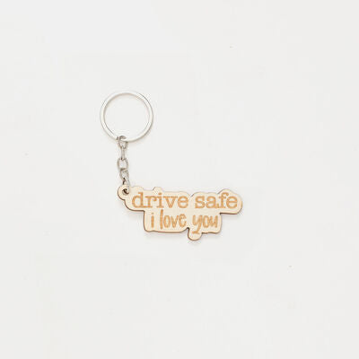 Letter Wooden Key Chain