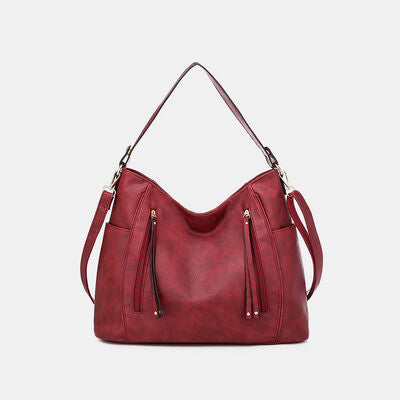 Textured PU Leather Tote Bag