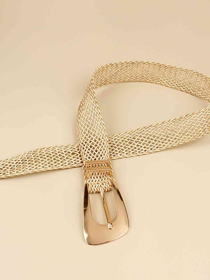 Irregular Buckle Braid Belt