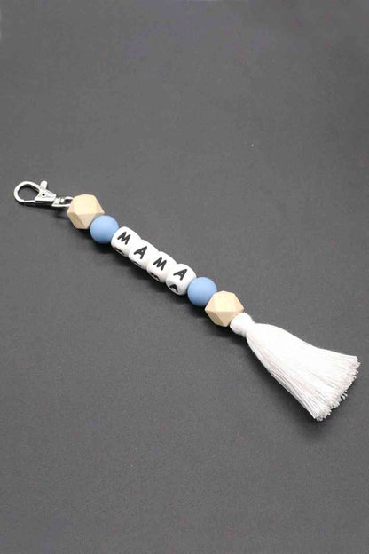 Assorted 2-Pack Mama Beaded Tassel Keychain