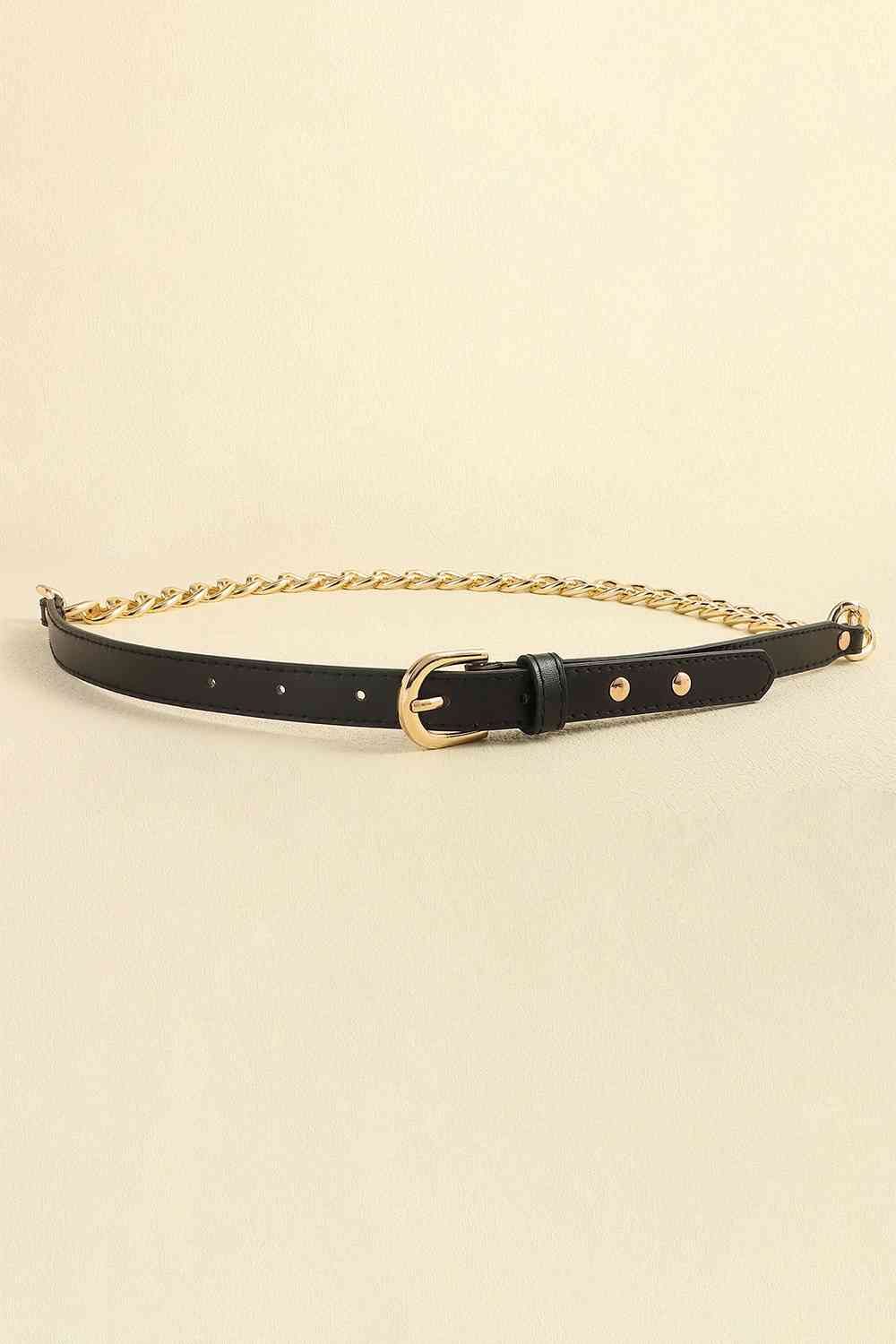 PU Leather Chain Belt