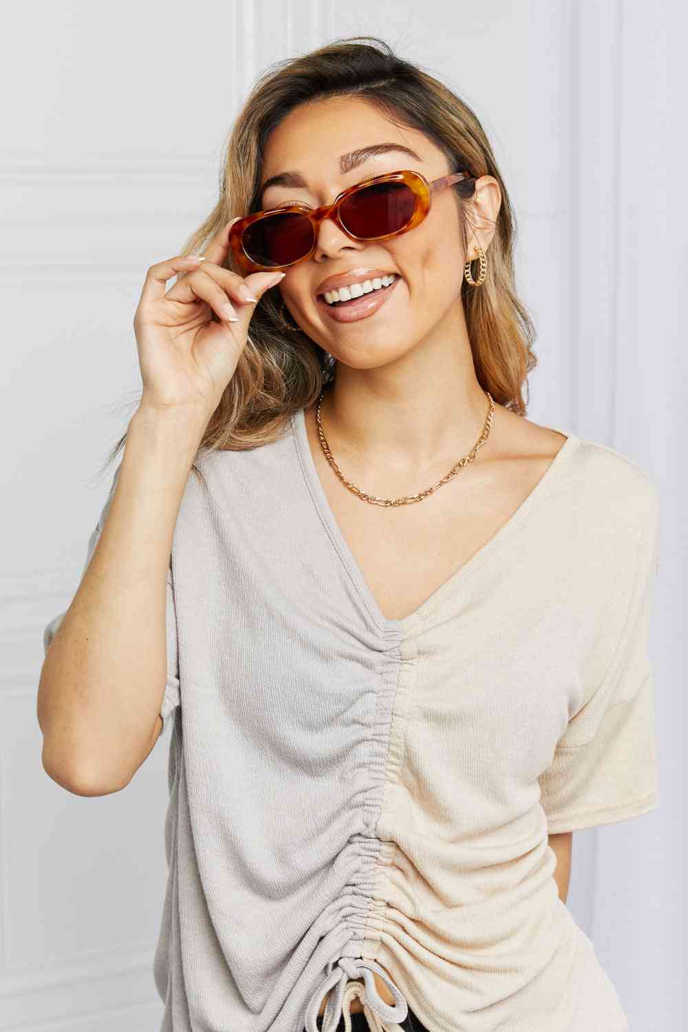 Oval Full Rim Sunglasses